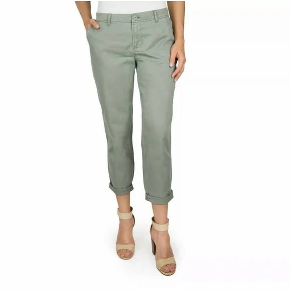 Woolrich Pants - Woolrich Sunday Chino Pants Olive Green Size 12 High Rise Khakis Relaxed Fit